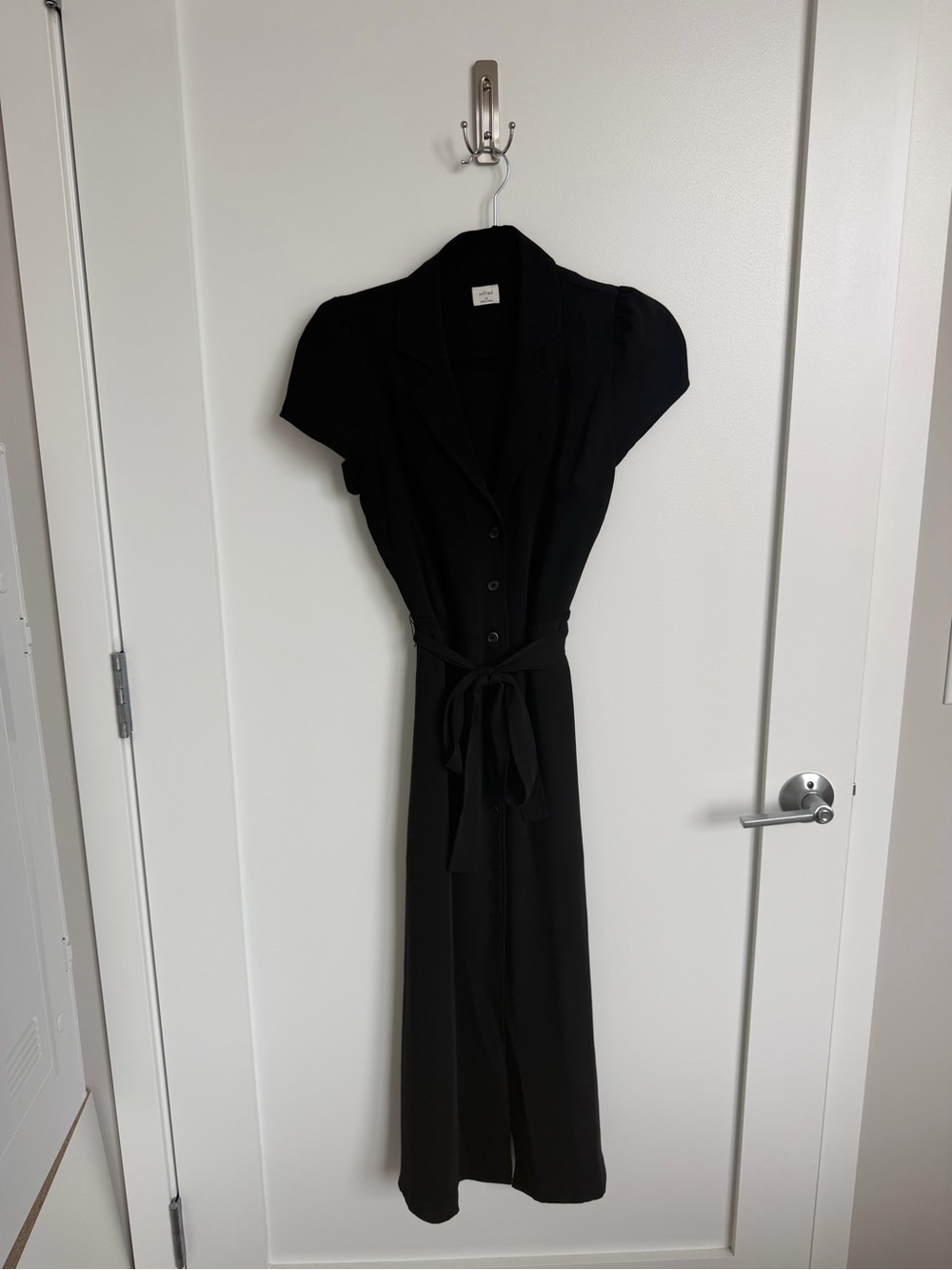 Wilfred Black Maxi Dress with Tie Waist
